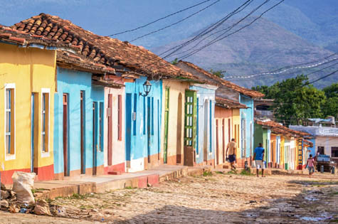 coloured houses in Trinidad street