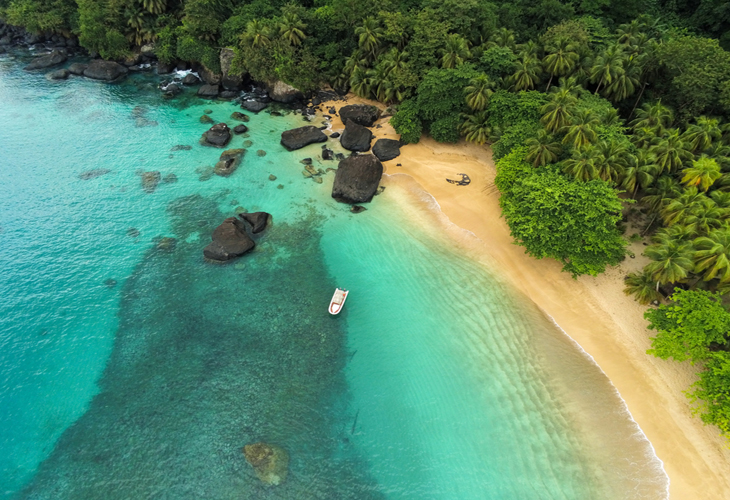 Aerial view from Banana beach in Prince Island,