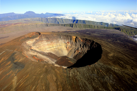 crater aerial view