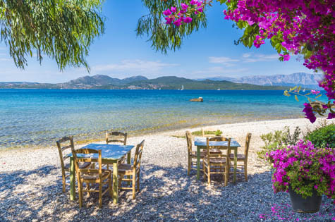 Traditional beach in Greece