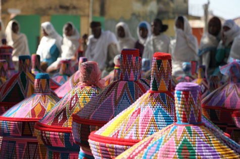 Baskets in Axum market