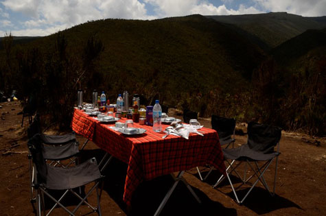 VIP camping dining