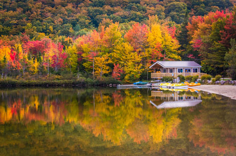 Echo Lake, in Franconia Notch State Park, New Hampshire.