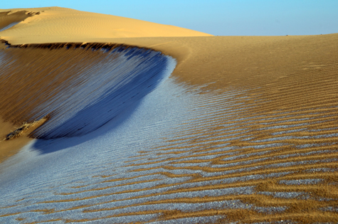 Icy Sand Dunes