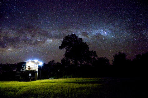 Bush Rover Camp at night