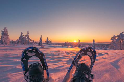 Snowshoeing activities