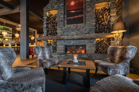 Lounge interior at Wilderness Inari